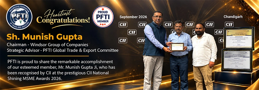Sh. Munish Gupta recognised at CII National Shining MSME Awards 2026 in Chandigarh